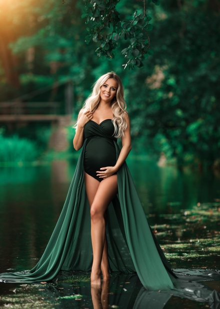 Metsaroheline bodyga šifoonkleit